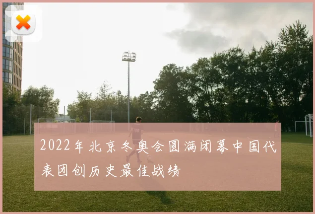 2022年北京冬奥会圆满闭幕中国代表团创历史最佳战绩